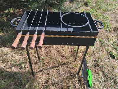 Мангал з розбірними ніжками на 11 шампурів  № 49