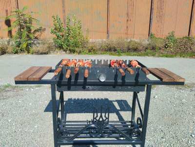 Стаціонарний мангал "Герб" із знімною жаровнею  № 28